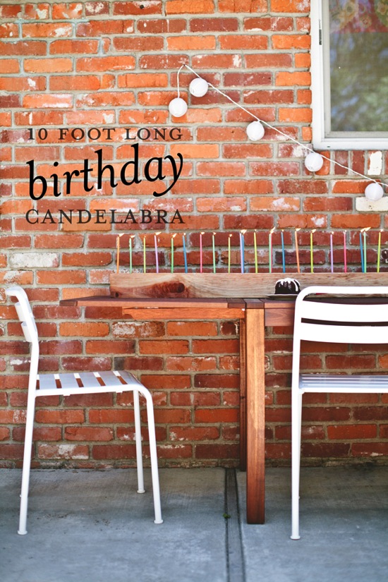 10 Foot Long Birthday Candelabra A Subtle Revelry