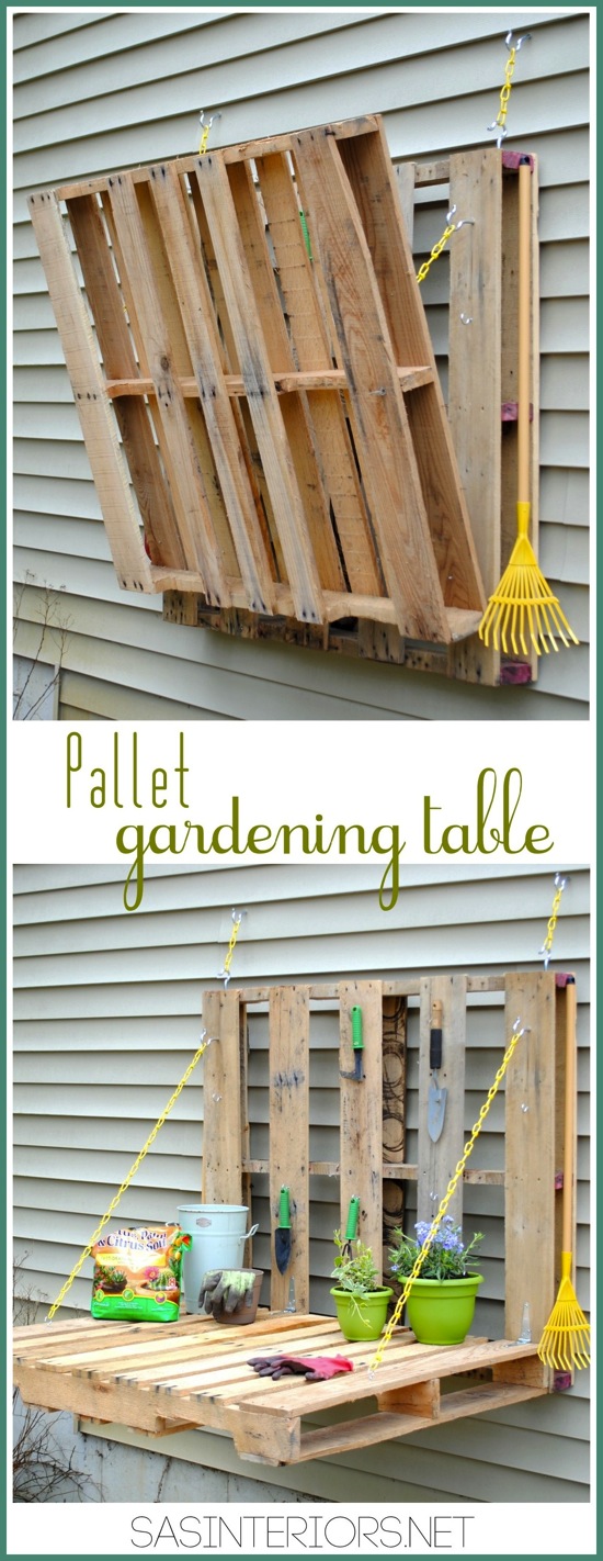 Pallet Gardening Table SAS Interiors