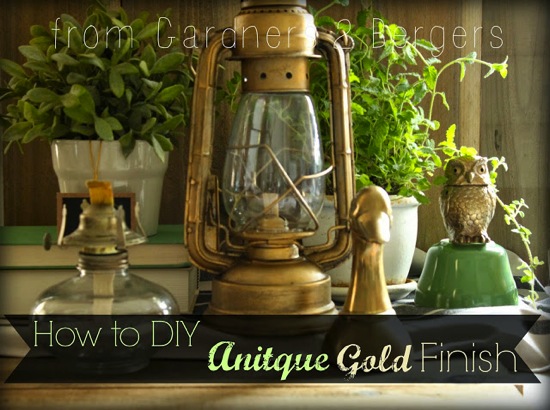 How to DIY Antique Gold Finish Garden Berger