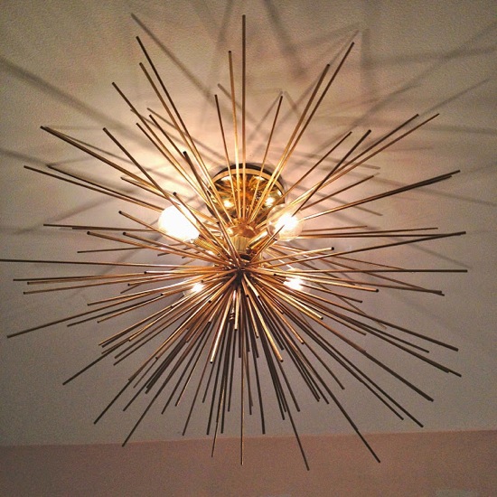 Brass Urchin Light Fixture Gorgeous Shiny Things