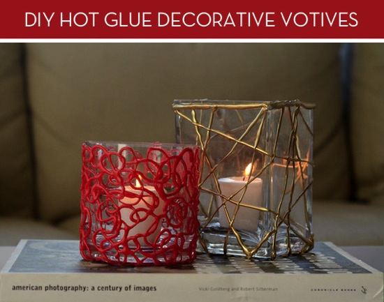 Hot Glue Decorative Votive Curbly