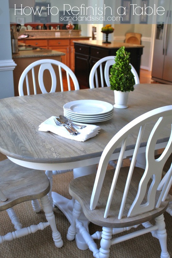 How to Refinish a Table Sand and Sisal