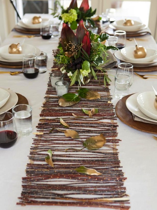 Make a Rustic Twig Table Runner HGTV