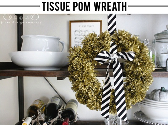 Tissue Pom Wreath Jones Design Company