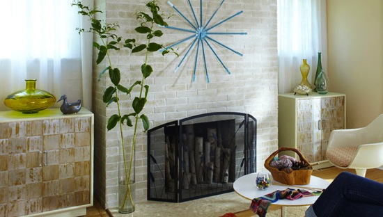 Modern Fireplace Makeover Lowes